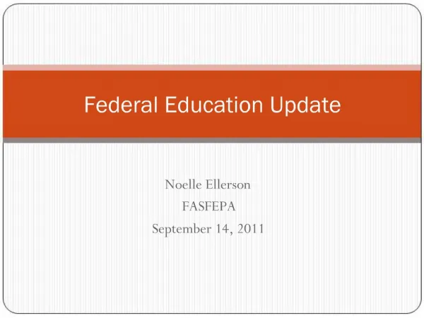 Federal Education Update