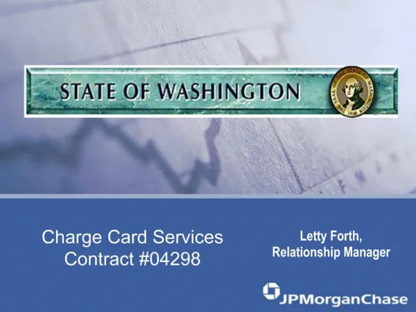Charge Card Services Contract 04298
