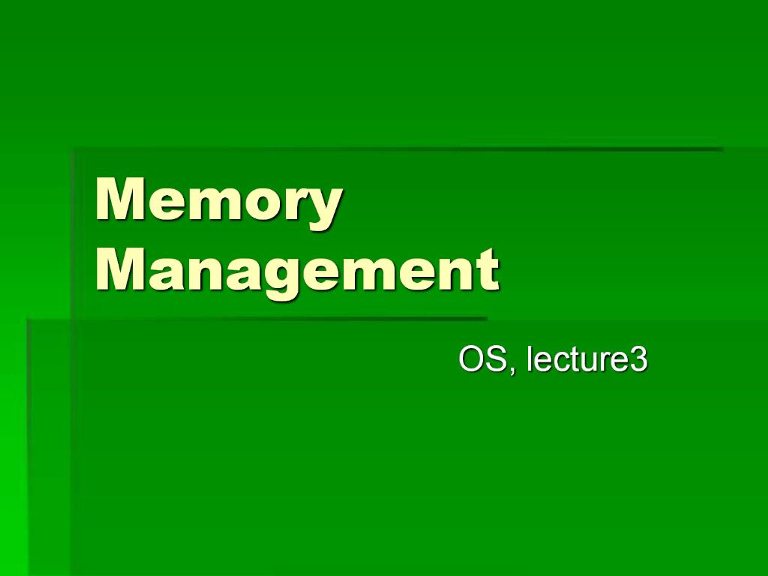 PPT - Memory Management PowerPoint Presentation, free download - ID:703545