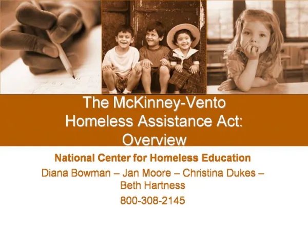The McKinney-Vento Homeless Assistance Act: Overview