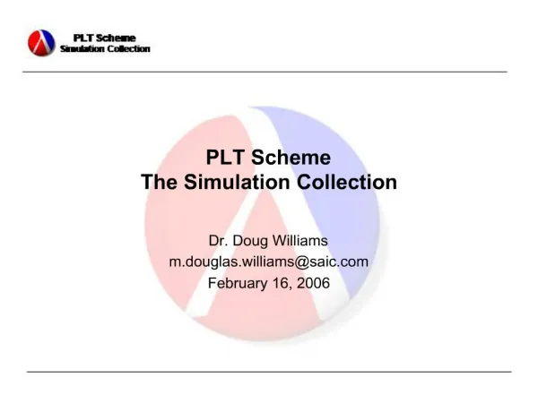 PLT Scheme The Simulation Collection