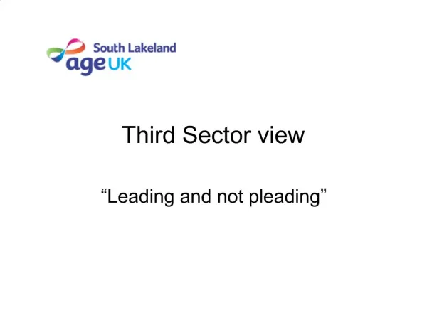 Third Sector view