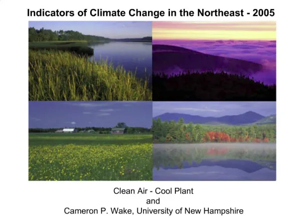 Indicators of Climate Change in the Northeast - 2005