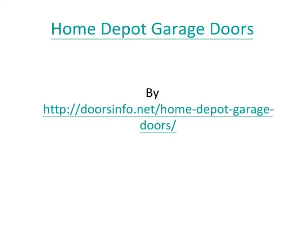 Home Depot Garage Doors