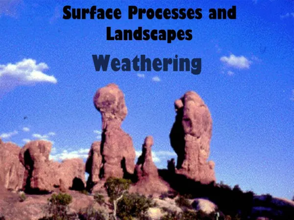 Surface Processes and Landscapes