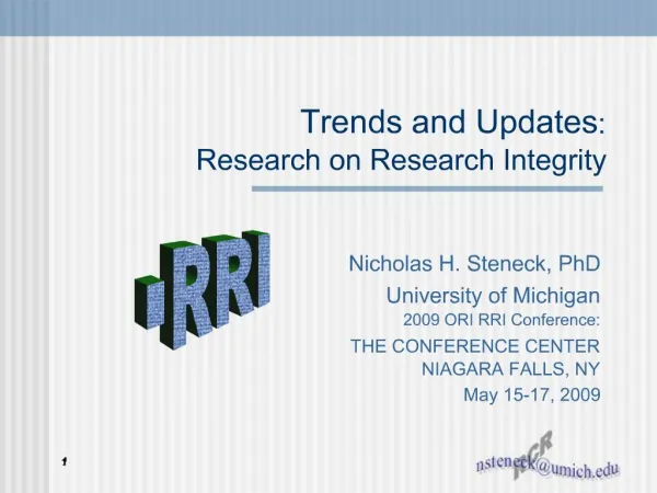 Trends and Updates: Research on Research Integrity