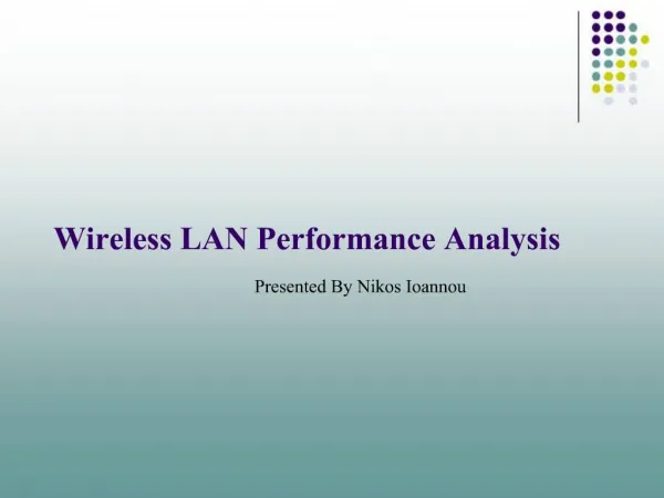 Wireless LAN Performance Analysis