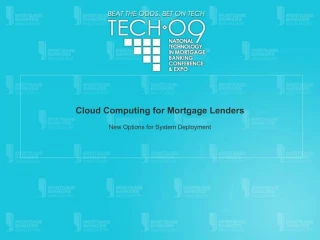 Cloud Computing for Mortgage Lenders - slide 1