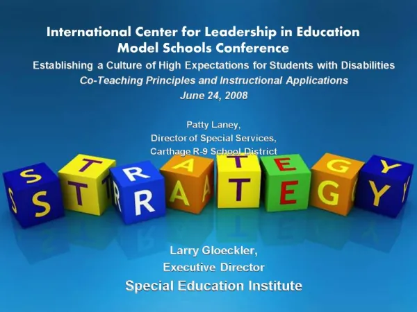 International Center for Leadership in Education Model Schools Conference