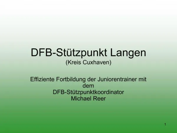 DFB-St tzpunkt Langen Kreis Cuxhaven