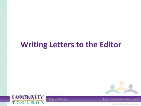 Writing Letters to the Editor