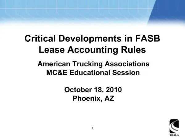 Critical Developments in FASB Lease Accounting Rules