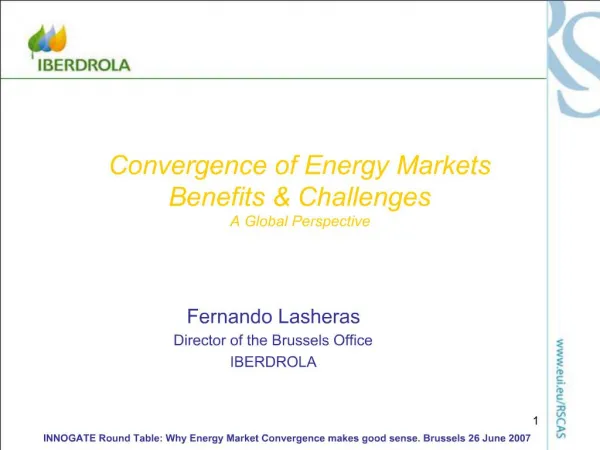 Convergence of Energy Markets Benefits Challenges A Global Perspective