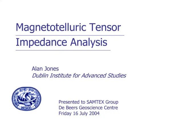 Magnetotelluric Tensor Impedance Analysis