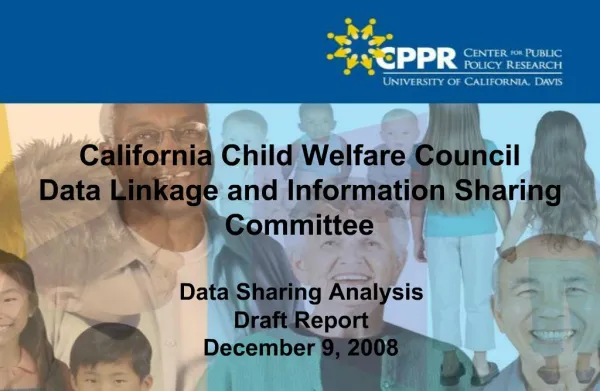 California Child Welfare Council Data Linkage and Information Sharing Committee