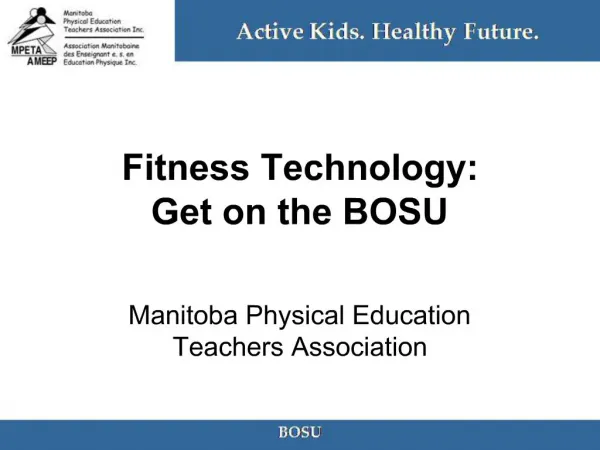 Fitness Technology: Get on the BOSU