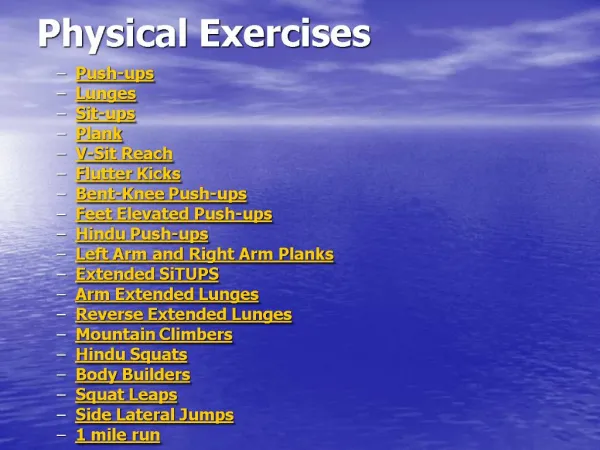 Physical Exercises
