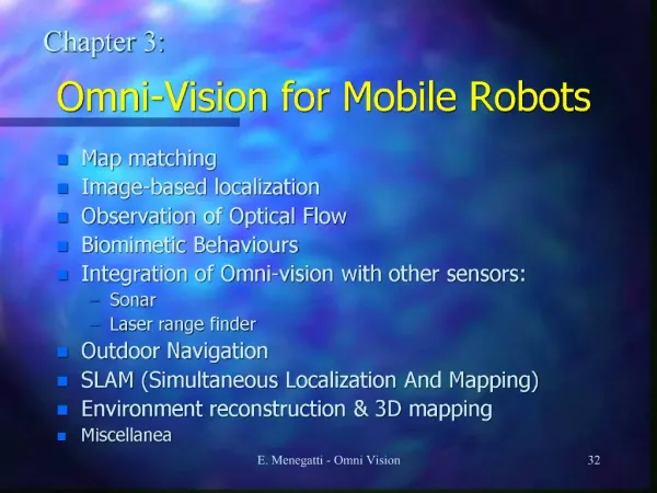 Omni-Vision for Mobile Robots