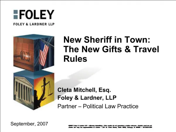 New Sheriff in Town: The New Gifts Travel Rules