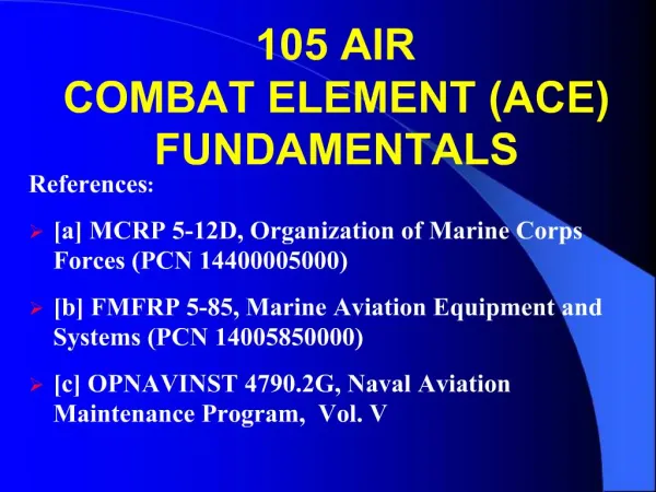 105 AIR COMBAT ELEMENT ACE FUNDAMENTALS