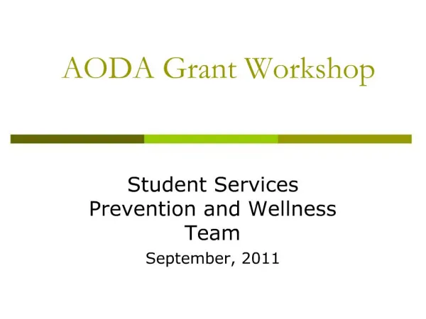 AODA Grant Workshop
