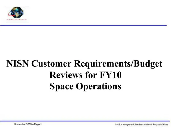 NISN Customer Requirements