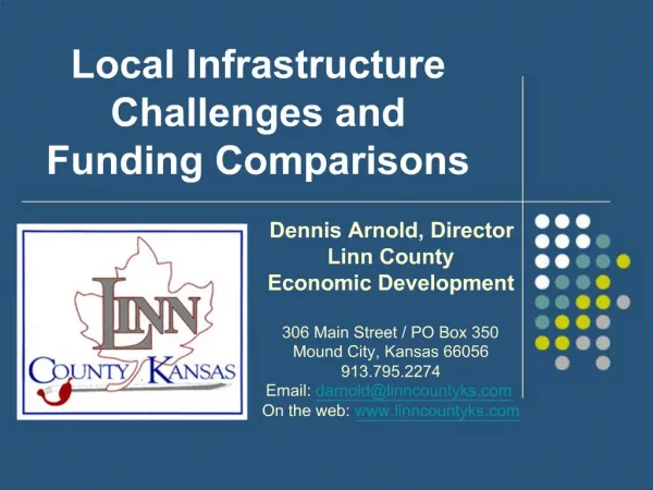 Local Infrastructure Challenges and Funding Comparisons