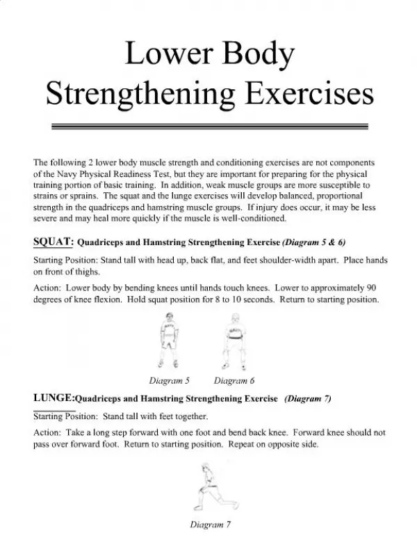 Lower Body Strengthening Exercises