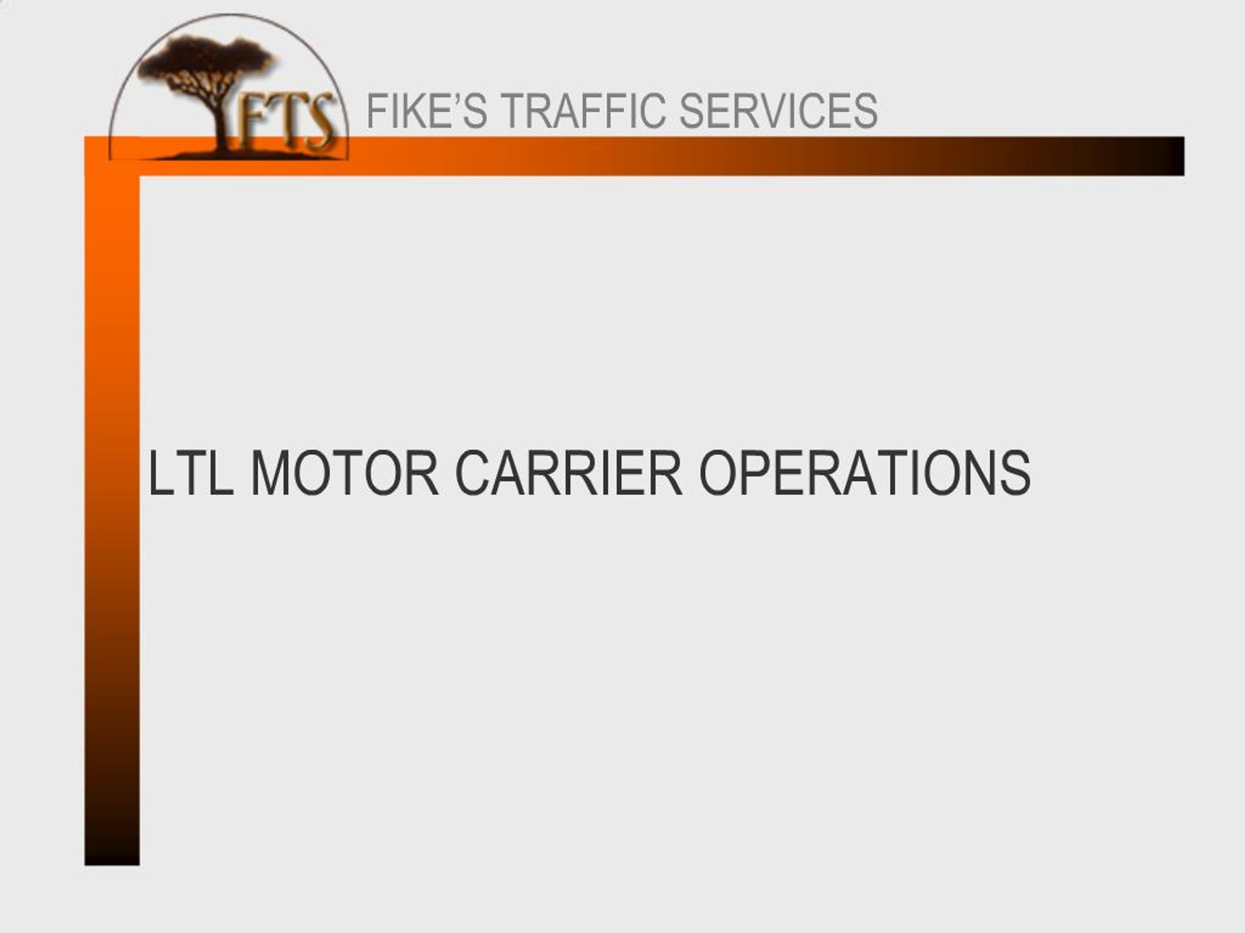 PPT - LTL MOTOR CARRIER OPERATIONS PowerPoint Presentation, free ...