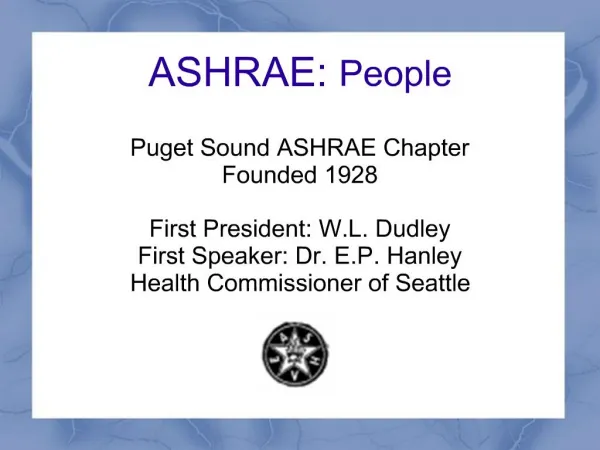 ASHRAE: People