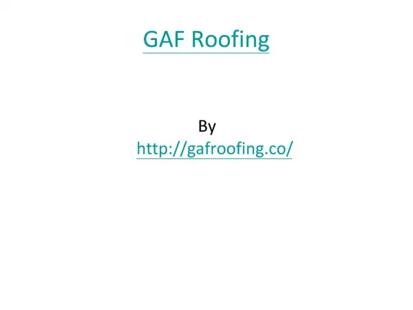 GAF Roofing