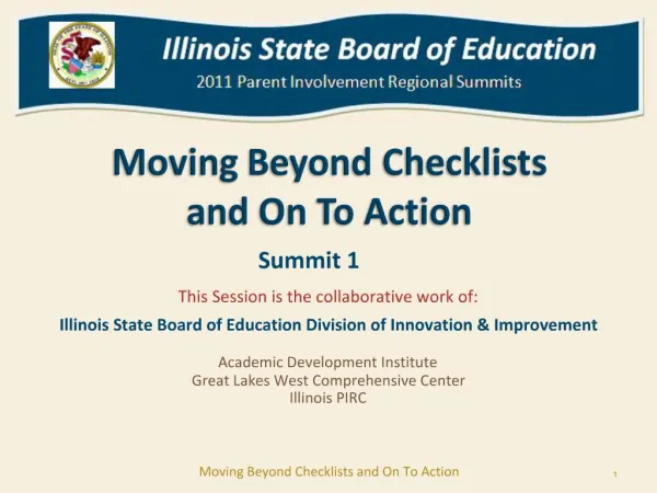 Moving Beyond Checklists and On To Action