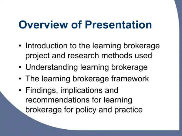 Learning Brokerage: Building bridges between learners and providers
