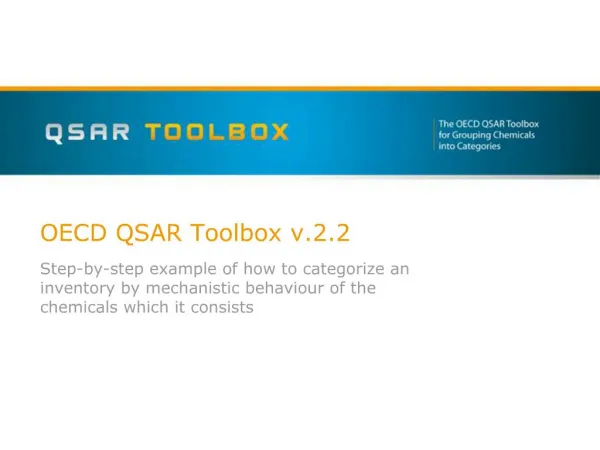 OECD QSAR Toolbox v.2.2