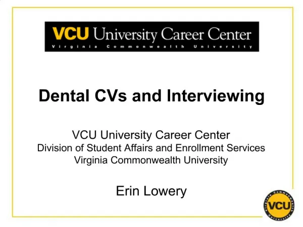 Dental CVs and Interviewing