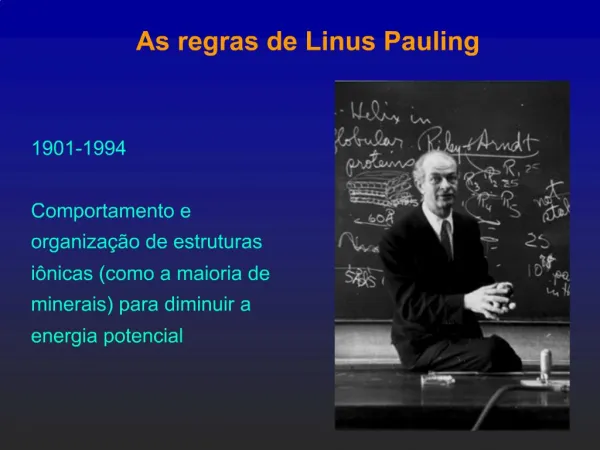 As regras de Linus Pauling