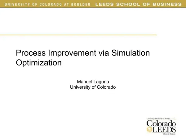 Process Improvement via Simulation Optimization