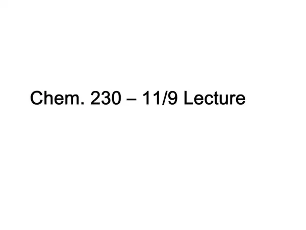 Chem. 230 11