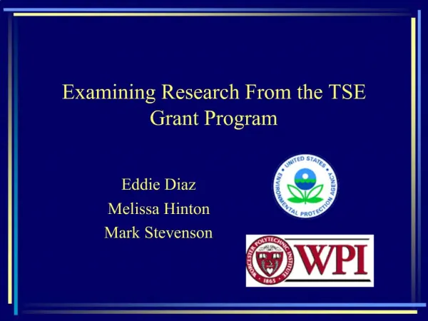 Examining Research From the TSE Grant Program