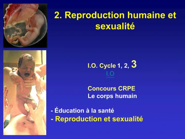 2. Reproduction humaine et sexualit