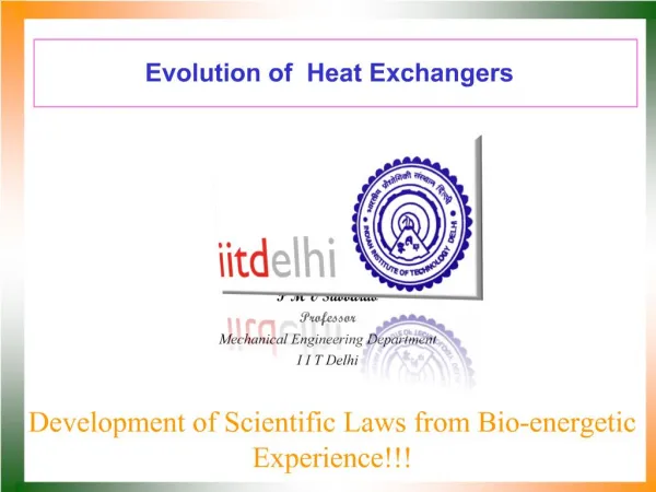 Evolution of Heat Exchangers