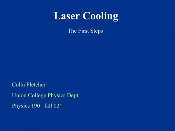 Laser Cooling