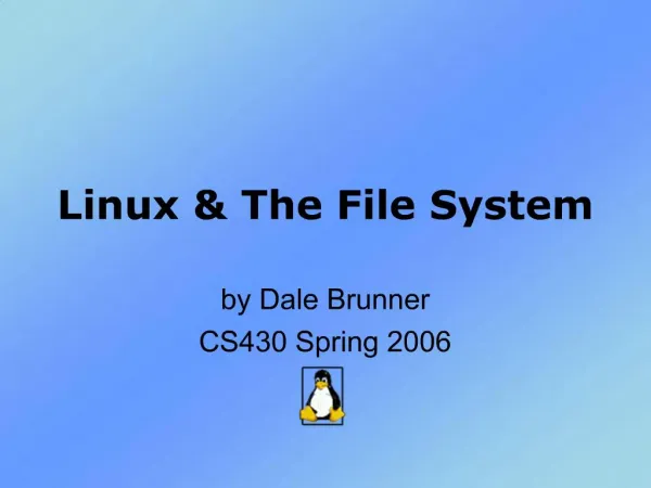 Linux The File System