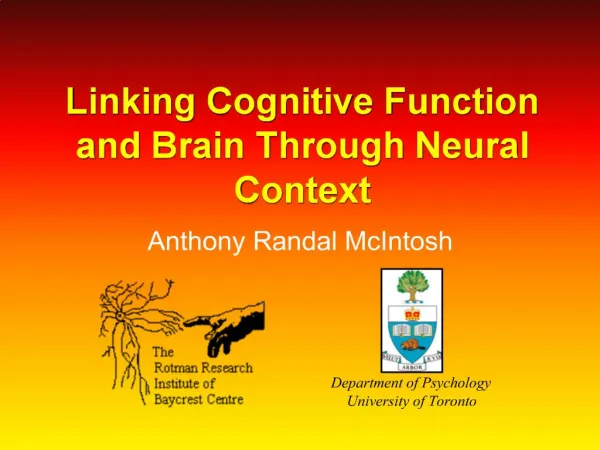 Linking Cognitive Function and Brain Through Neural Context