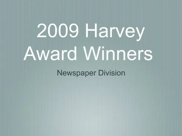 2009 Harvey Award Winners