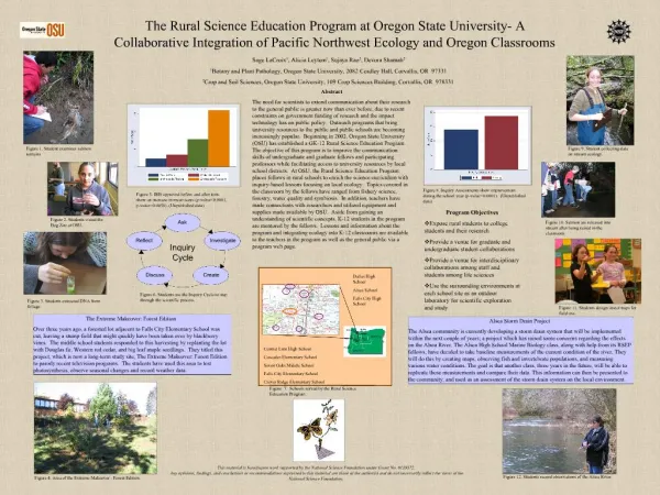 The Rural Science Education Program at Oregon State University- A Collaborative Integration of Pacific Northwest Ecology
