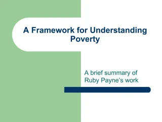 A Framework for Understanding Poverty - slide 1
