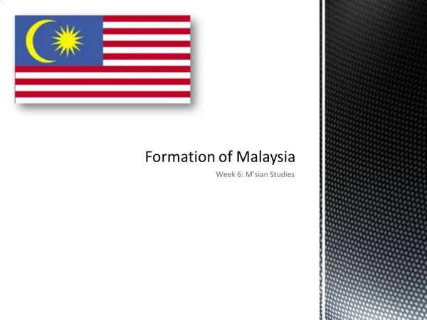 Formation of Malaysia