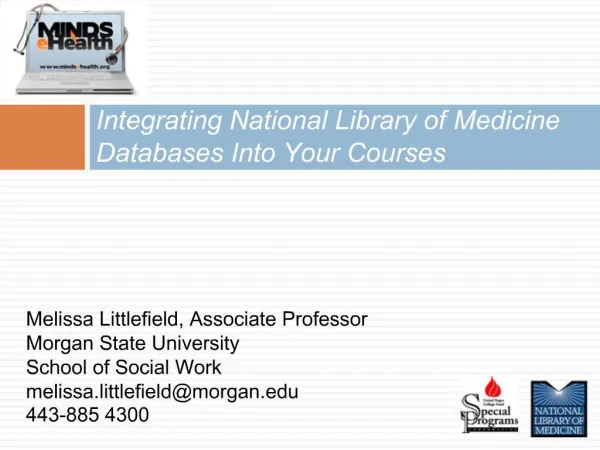 Integrating National Library of Medicine Databases Into Your Courses