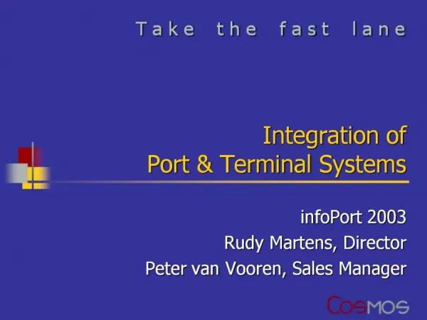 Integration of Port Terminal Systems